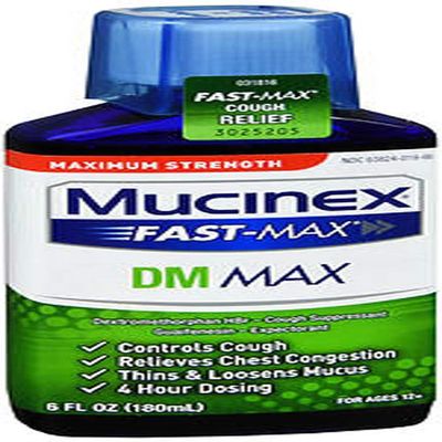 Mucinex Fast-Max DM Max Liquid 6 oz (Pack of 3)