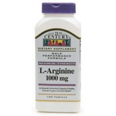 21st Century L-Arginine 1000mg, Maximum Strength 100 ea (Pack of 10)