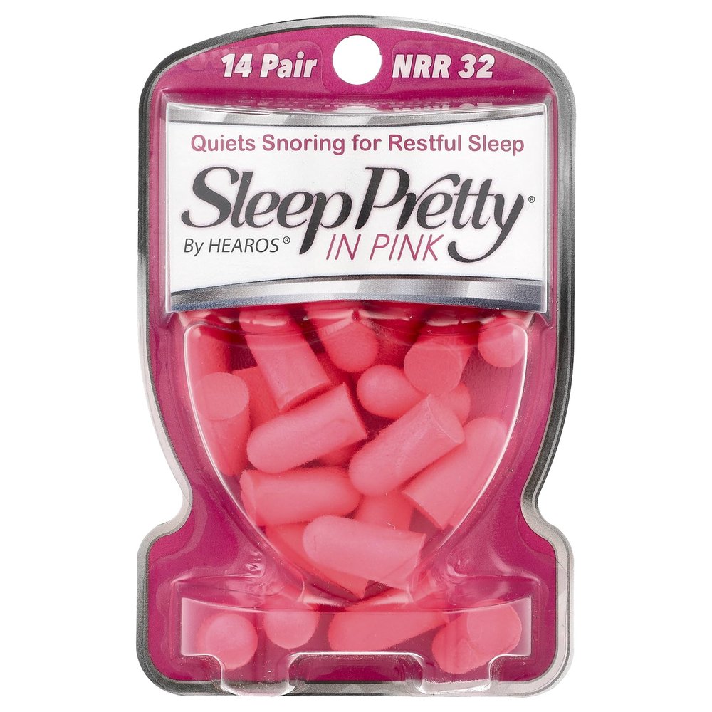 Sleep Pretty in Pink Women's Ear Plugs 14 Pair (Pack of 12)
