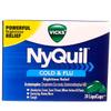 Vicks NyQuil Cold & Flu Nighttime Relief LiquiCaps 24 ea (Pack of 3) view 1