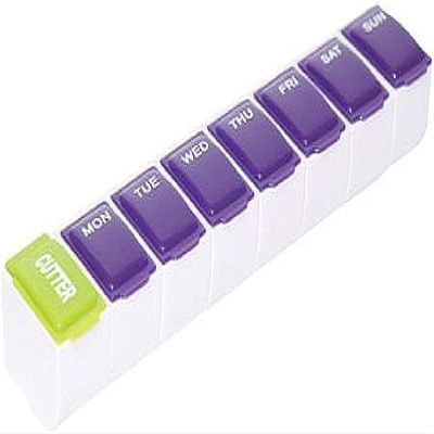 Apex 7-Day Detach N' Go Pill Organizer Plus Cutter 1 ea (Pack of 8)