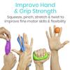 Vive Exercise Putty (4-Pack) - Therapeutic, Occupational and Therapy Tool - Thinking and Stress - Finger, Hand Grip Strength Exercises - Extra Soft, Soft, Medium, Firm Sensory Kit - Squeezable Ball view 2