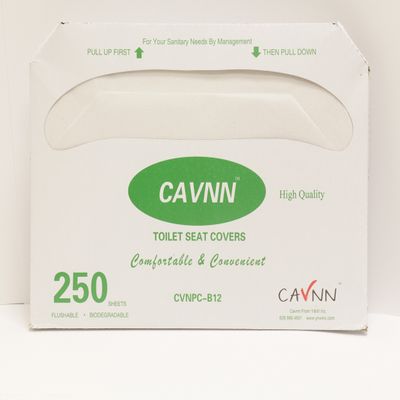 CAVNN (CVNPC-B12-2500) Half-Fold Toilet Seat Covers (10 Pack of 250)