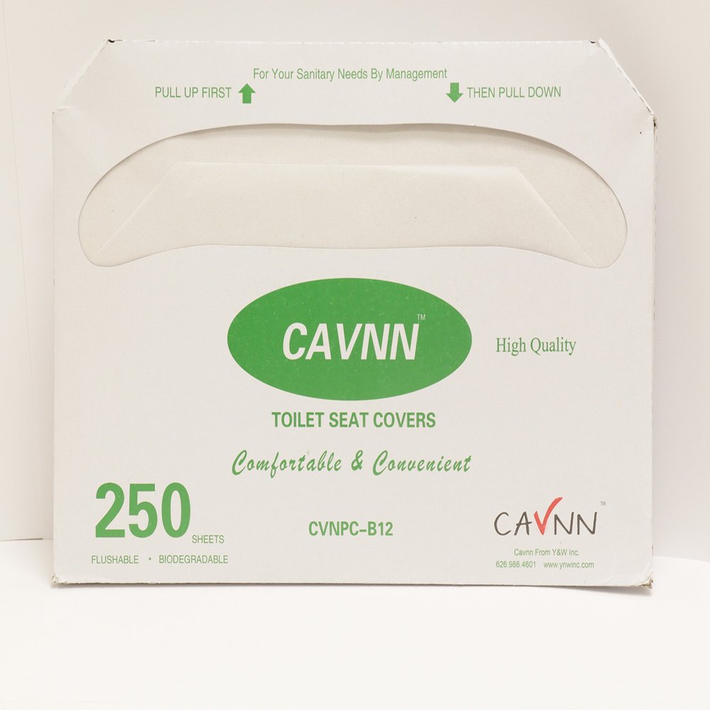 CAVNN (CVNPC-B12-2500) Half-Fold Toilet Seat Covers (10 Pack of 250)