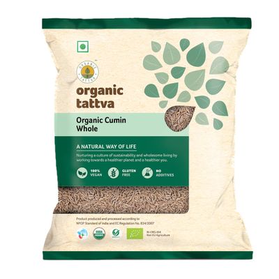 Organic Tattva Cumin Seeds Whole, 7 oz, Fresh & Aromatic, USDA Certified