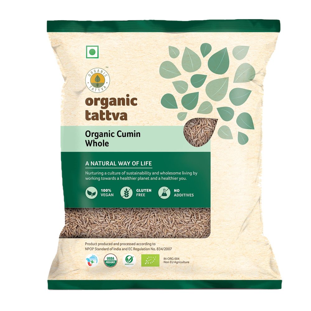 Organic Tattva Cumin Seeds Whole, 7 oz, Fresh & Aromatic, USDA Certified