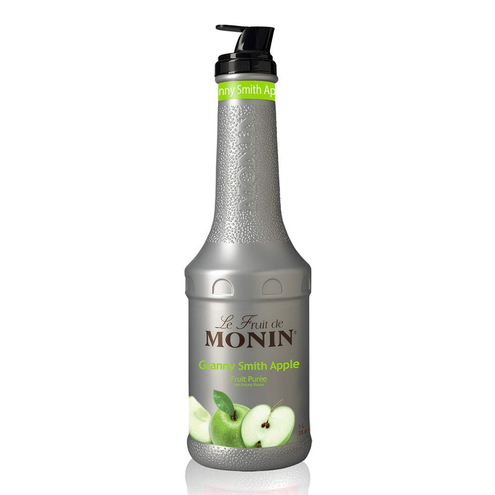 Monin - Granny Smith Apple Pure, Tart and Sweet, Great for Smoothies and Desserts, Gluten-Free, Non-GMO (1 Liter)