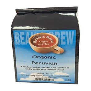 Bean & Brew Coffee & Tea Organic Peruvian Whole Bean Coffee, 1 lb