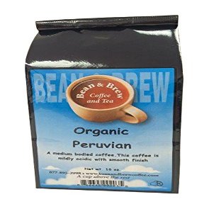 Bean & Brew Coffee & Tea Organic Peruvian Whole Bean Coffee, 1 lb