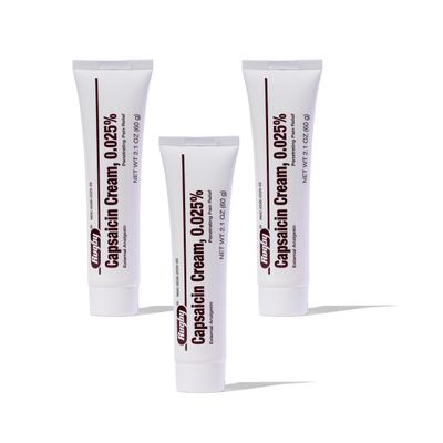 Rugby Capsaicin 0.025% Cream for Penetrating Pain Relief - 2.1 Oz (60g) (3 Pack)