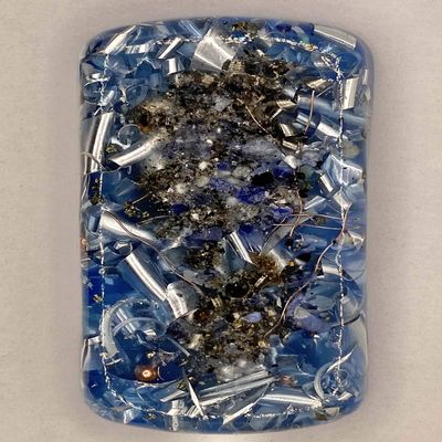 1 Light Blue Small Charging Plate Cell Phone/Bed Charging Crystal Orgone Generator Energy Accumulator 528Hz/7.83Hz/Advance Harmonics Many Beautiful Ingredients and Colors!! (Light Blue)