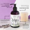 Relax Therapeutic Body Massage Oil - with Best Essential Oils for Sore Muscles & Stiffness  Lavender, Peppermint & Marjoram - All Natural - with Sweet Almond, Grapeseed & Jojoba Oil 8oz view 2