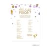 Andaz Press Lavender Gold Glitter Girl Baby Shower Party Collection, Games, Activities, Decorations, What's in Your Purse? Game Cards, 20-pack view 1