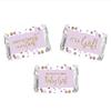 Andaz Press Lavender Gold Glitter Girl Baby Shower Party Collection, Chocolate Minis Labels, Fits Chocolate Miniatures Party Favors, 36-Pack view 1