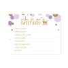 Andaz Press Lavender Gold Glitter Girl Baby Shower Party Collection, Games, Activities, Decorations, Wishes for Baby Cards, 20-pack view 1