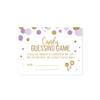 Andaz Press Lavender Gold Glitter Girl Baby Shower Party Collection, Games, Activities, Decorations, Candy Guessing Game Cards, 30-pack view 1