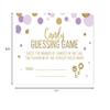 Andaz Press Lavender Gold Glitter Girl Baby Shower Party Collection, Games, Activities, Decorations, Candy Guessing Game Cards, 30-pack view 3
