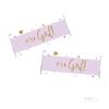 Andaz Press Lavender Gold Glitter Girl Baby Shower Party Collection, Chocolate Bar Labels, 10-Pack view 1