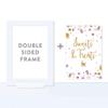 Andaz Press Lavender Gold Glitter Girl Baby Shower Party Collection, Framed Party Sign, Sweets & Treats Table Signage, 4x6-inch, 1-Pack, Includes Frame view 4