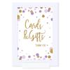 Andaz Press Lavender Gold Glitter Girl Baby Shower Party Collection, Framed Party Sign, Cards & Gifts Thank You Table Signage, 4x6-inch, 1-Pack, Includes Frame view 1