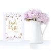 Andaz Press Lavender Gold Glitter Girl Baby Shower Party Collection, Framed Party Sign, Cards & Gifts Thank You Table Signage, 4x6-inch, 1-Pack, Includes Frame view 2