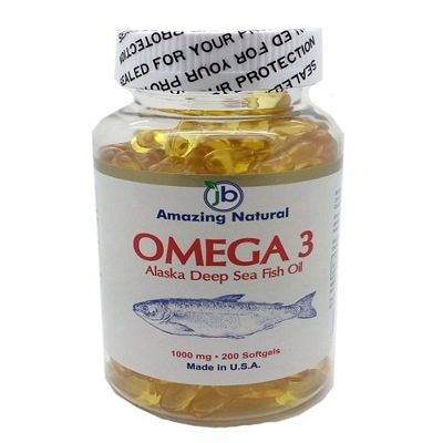 Amazing Natural Omega 3 Deep Sea Fish Oil 1000 mg 200 softgels
