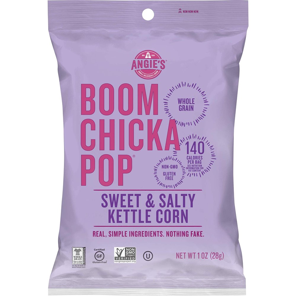 Angie's BOOMCHICKAPOP Sweet & Salty Kettle Corn Popcorn, 1 oz (Packaging May Vary)