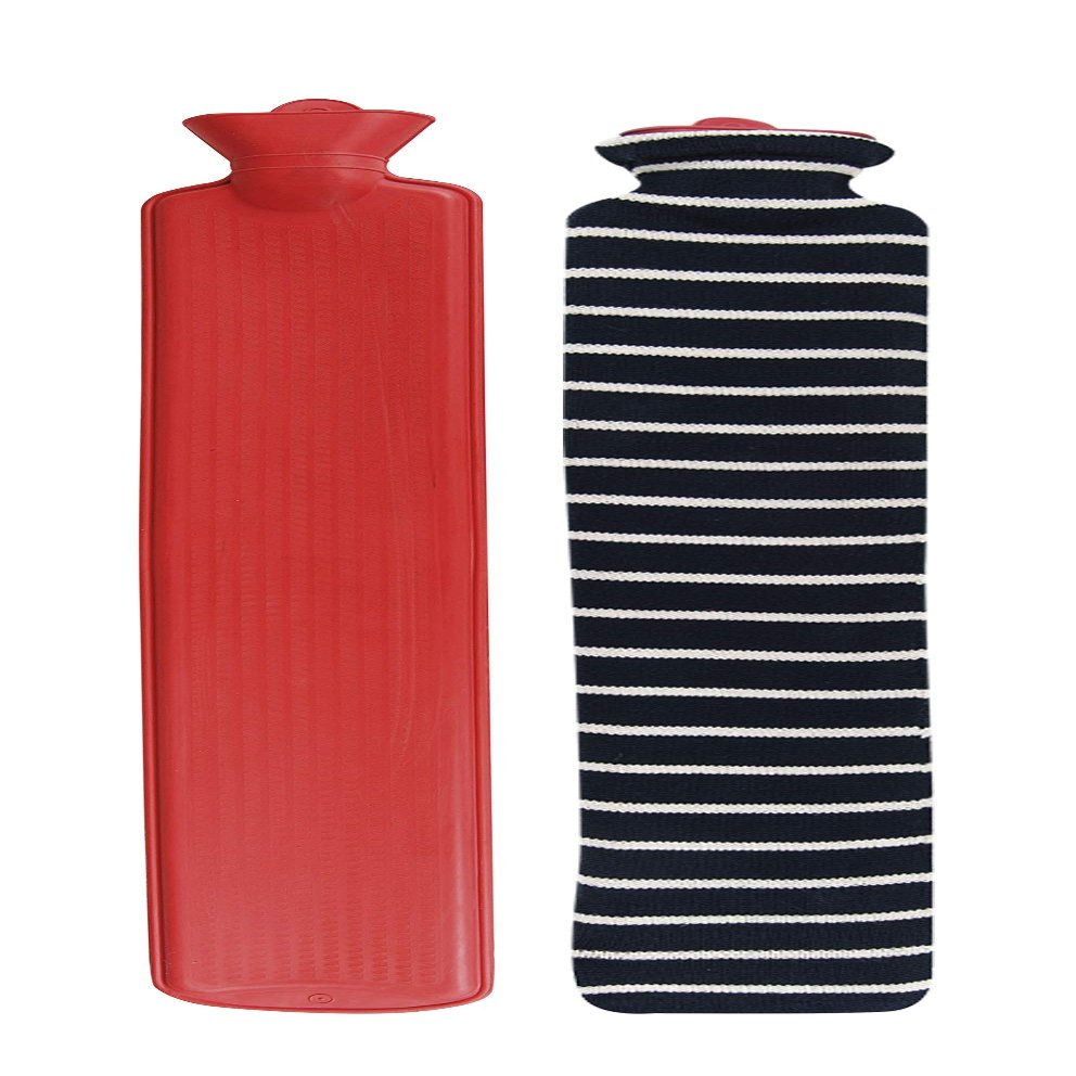 2.5 Liter SANGER LONGI Rubber HOT Water Bottle - Marine Cover - Made in Germany