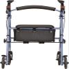 NOVA Journey Steel Rollator Walker, Blue view 4