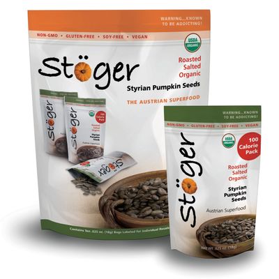 Stoger Styrian Organic Pumpkin Seeds, Roasted and Salted, 0.625 Ounce, 10 Count