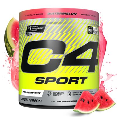 Cellucor C4 Sport Pre Workout Powder - NSF Certified for Sport - Elite Hydration - 200mg Caffeine + Creatine + Beta-Alanine - Electrolytes and Energy Supplement - Watermelon, 20 Servings