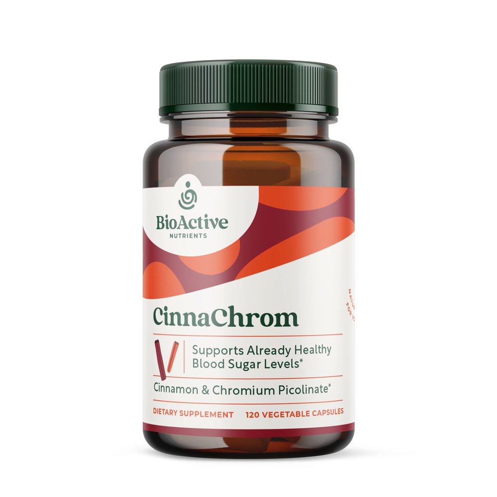 BioActive Nutrients CinnaChrom Dietary Supplement  Chromium Picolinate, Cinnamon Capsules  Natural Ingredients for Overall Health  Vegetable Supplement, Gluten-Free, 120 Capsules
