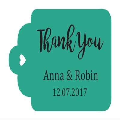 100 PCS Thank You Custom Made Hang Tags Personalized Wedding Favor Gift Paper Tags