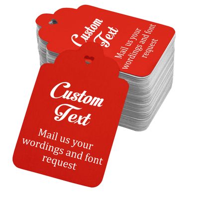 100 PCS Custom Made Hang Tags Personalized Wedding Favor Thank You Gift Tags