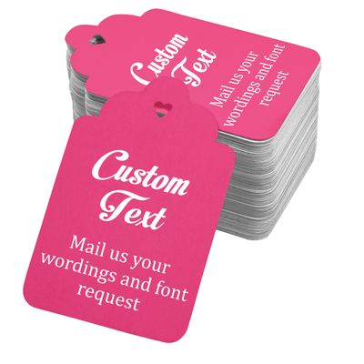 100 PCS Custom Made Hang Tags Personalized Wedding Favor Thank You Gift Tags