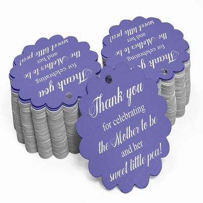 100 PCS Baby Shower Favors Gift Paper Hang Tags- Thank You for Celebrating The Mother to Be & Her Sweet Little Pea!