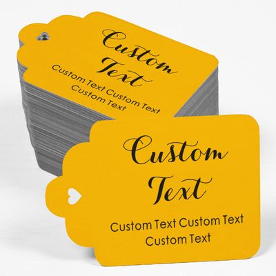 100 PCS Personalized Paper Hang Tags Made Any Text Custom Tags Wedding Favor Gifts