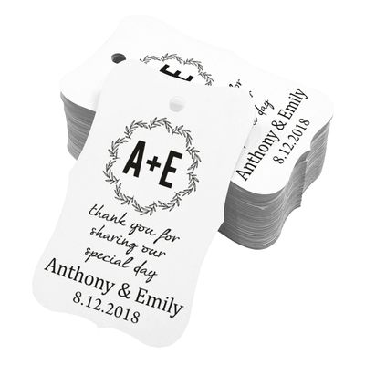 100 PCS Thank You for Sharing Our Special Day Custom Made Hang Tags Personalized Wedding Favor Gift Paper Tags
