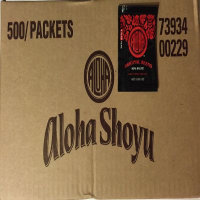 Aloha Hawaiian Shoyu Soy Sauce Box of 500 Individual Packets