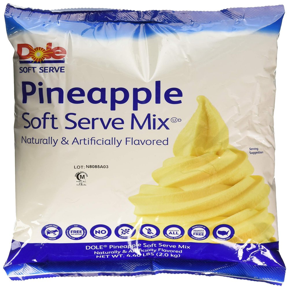 Dole Soft Serve Mix, Pineapple, 4.4lb (Pack of 4)