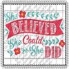 1/4 Sheet - Believed She Could, So She Did - Edible Cake/Cupcake Topper - D382 view 1