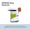 Casabella Sink Sider Solo Soap Pump and Sponge Caddy for Kitchen Sinks, Kitchen Sink Organizer Sponge Caddy and Soap Pump Combo, White/Chrome view 3