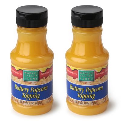 Movie Theater Popcorn Butter Topping - Wabash Valley Farms Buttery Popcorn Topping, Popcorn Butter Topping for Homemade Popcorn, Buttery Flavored Popcorn Topping, Butter for Popcorn (8 oz - 2 Pack)