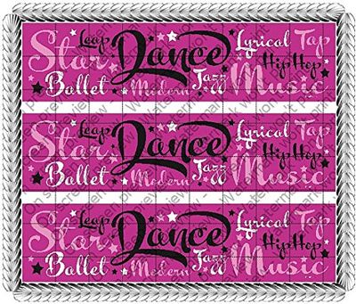 Dance - Cake Side Side Strip - Edible Cake/Cupcake Party Topper - D105