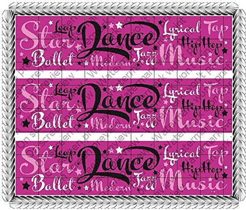 Dance - Cake Side Side Strip - Edible Cake/Cupcake Party Topper - D105