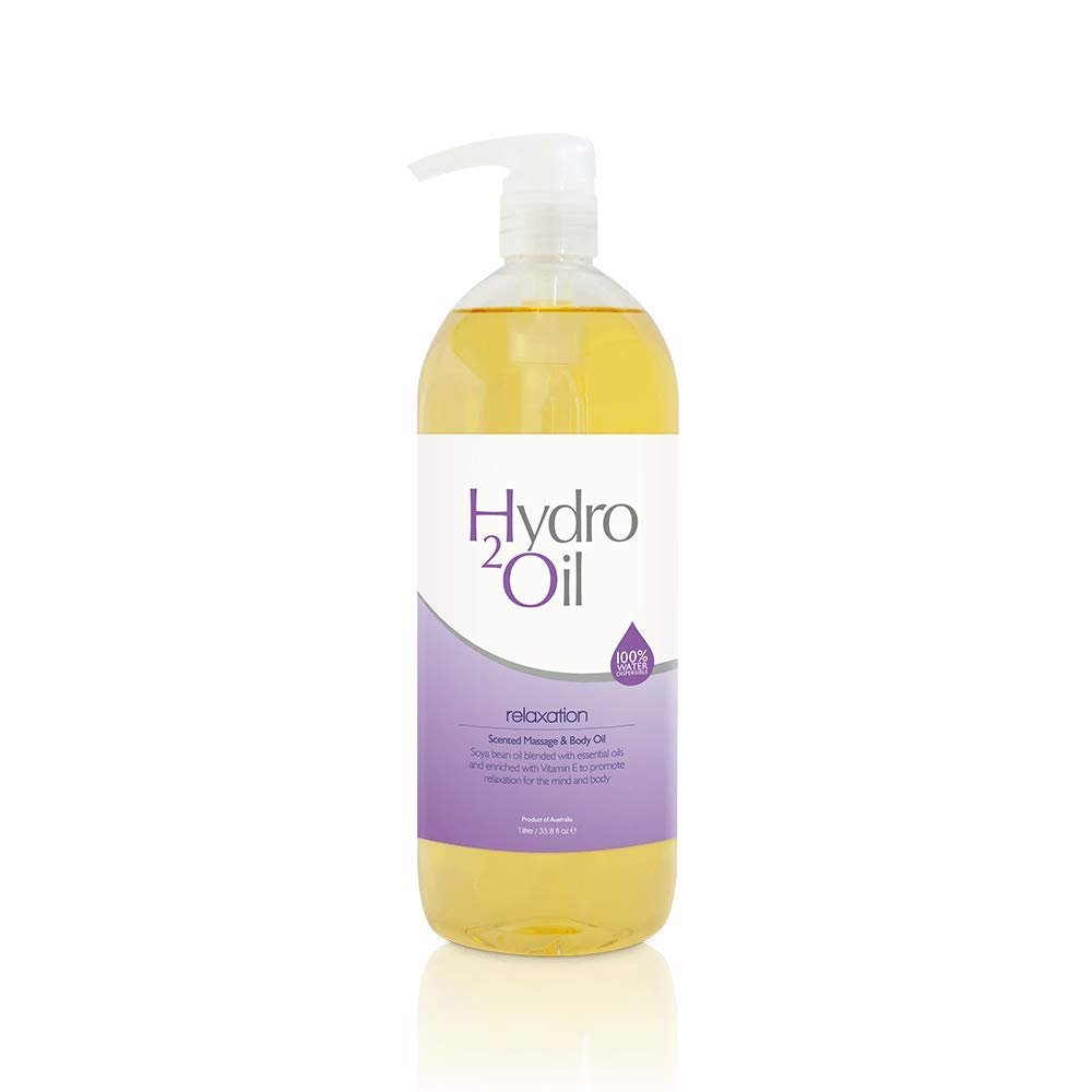 Hydro 2 Oil Relaxation Massage Oil 33.8 fl oz - Water Dispersible Formula with a Strong Lavender Scent for The Ultimate Relaxing Massage