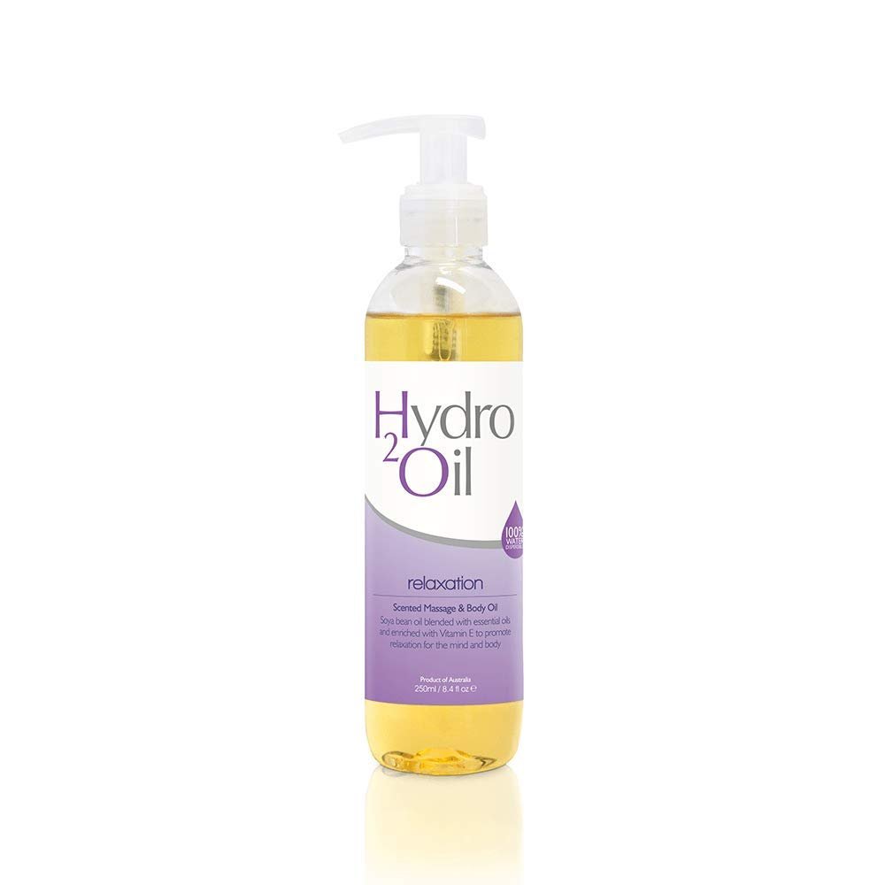 Hydro 2 Oil Relaxation Massage Oil 8.4 fl oz - Water Dispersible Formula with a Strong Lavender Scent for The Ultimate Relaxing Massage