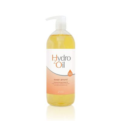 Hydro 2 Oil Sweet Almond Massage Oil 33.8 fl oz - Water Dispersible Formula with Sweet Almond Oil for Nourishing Relaxation
