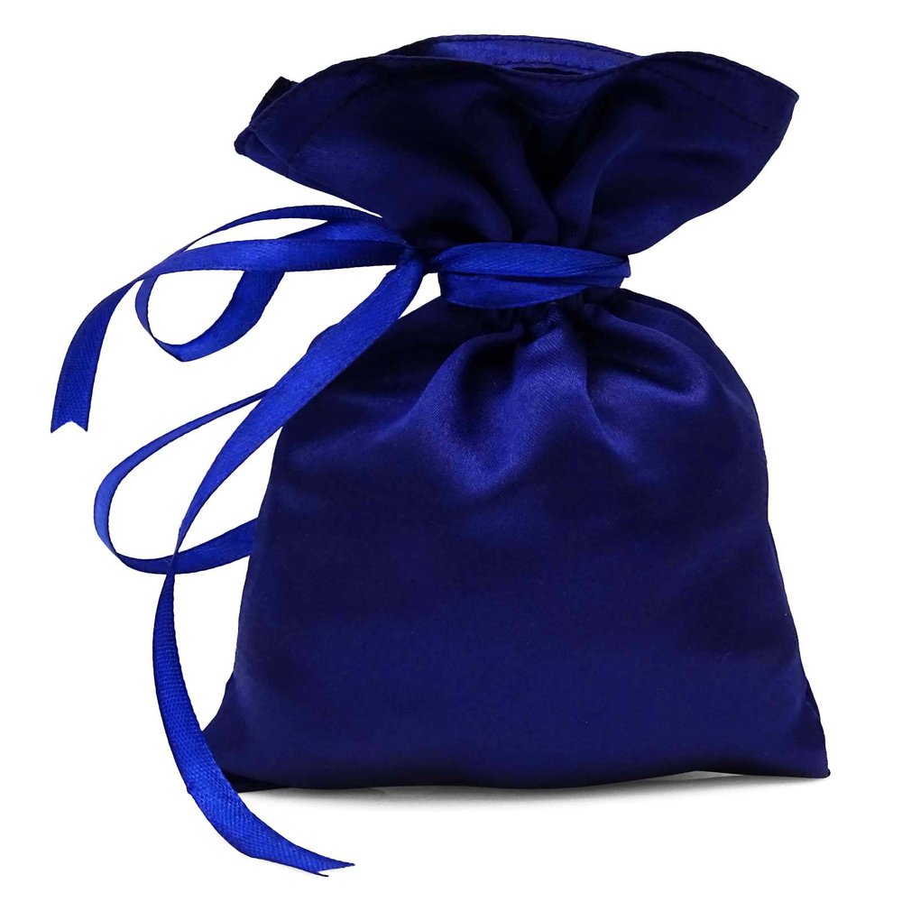 Darling Souvenir 50 Satin Drawstring Gift Pouch Small Wedding Party Favors Bag - 4" x 6.5" inches Baby Shower Thank You Pouches- Blue