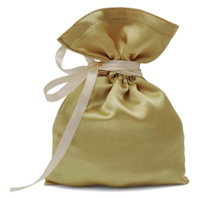 Darling Souvenir 50 Satin Drawstring Gift Pouch Small Wedding Party Favors Bag - 4" x 6.5" inches Baby Shower Thank You Pouches- Champagne Gold